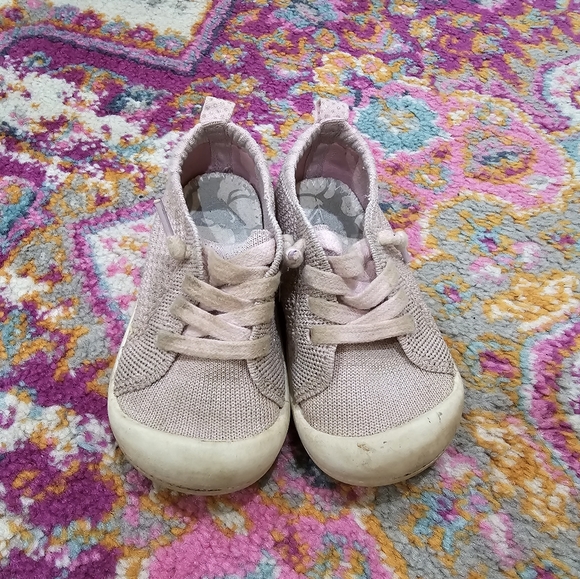 Toddler Slip On Sneaker Roxy Bayshore Pink Size 6 Sparkly - Picture 2 of 6